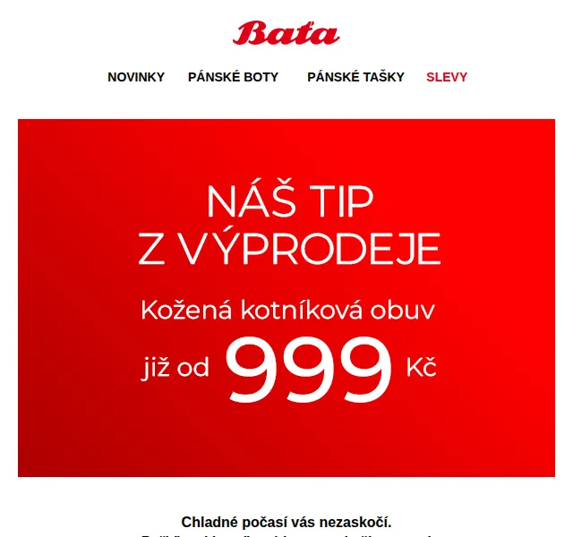 Baťa: Výprodej s 50% slevou – červen 2026 | Nuslet.cz