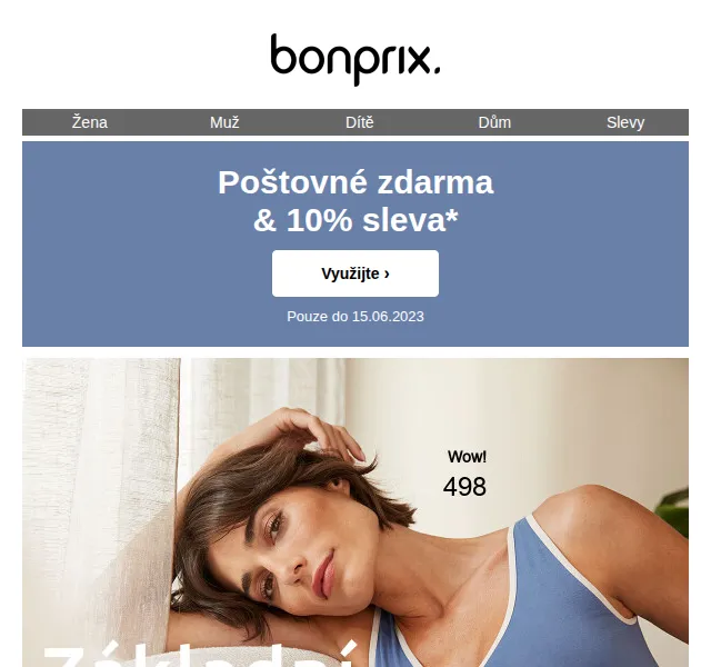 Bonprix: 10% sleva a poštovné zdarma – červen 2026 | Nuslet.cz