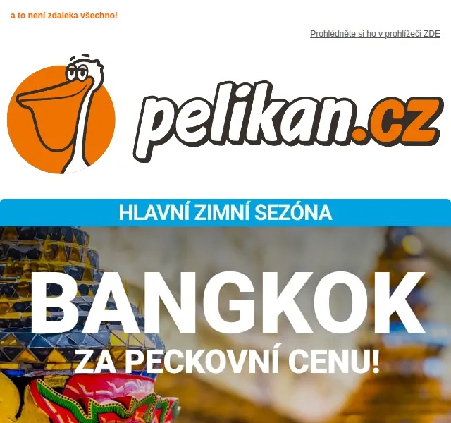 Pelikan.cz: Francie bez omezení a Bangkok od 9 690 Kč – červen 2026 | Nuslet.cz
