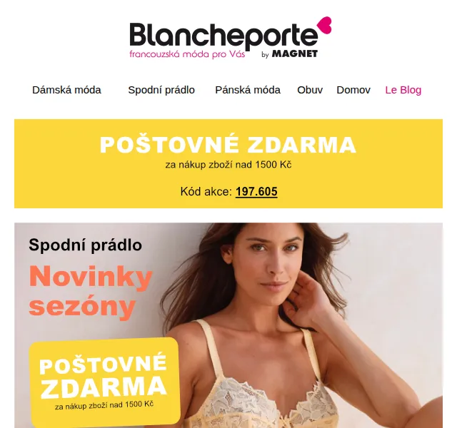 Blancheporte: spodní prádlo, podprsenky a kalhotky – červen 2026 | Nuslet.cz
