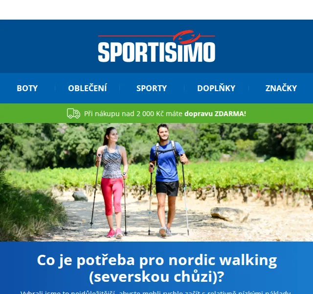Sportisimo.cz: nordic walking – hole, boty, vybavení – červen 2026 | Nuslet.cz