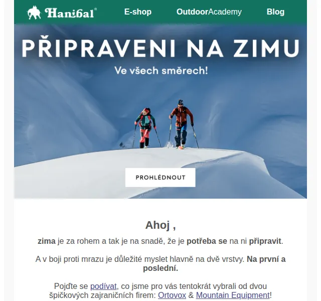 Hanibal.cz: Ortovox a Mountain Equipment – červen 2026 | Nuslet.cz