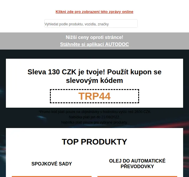 Autodoc.cz: Sleva 130 Kč a top autodíly – červen 2026 | Nuslet.cz