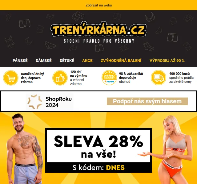Lukáš z Trenýrkárna.cz: Slevy až 67 % na pánské boxerky – červen 2026 | Nuslet.cz