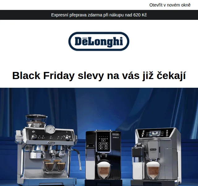 De'Longhi: Black Friday slevy až 35 % – červen 2026 | Nuslet.cz