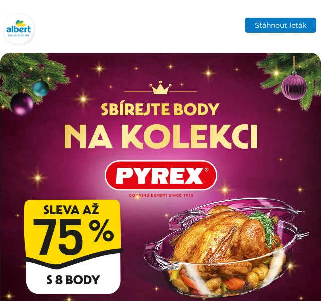 Albert: Pyrex nádobí a LEGO za body – červenec 2026 | Nuslet.cz