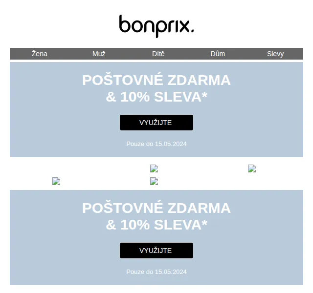 bonprix: Poštovné zdarma a 10% sleva – červenec 2026 | Nuslet.cz