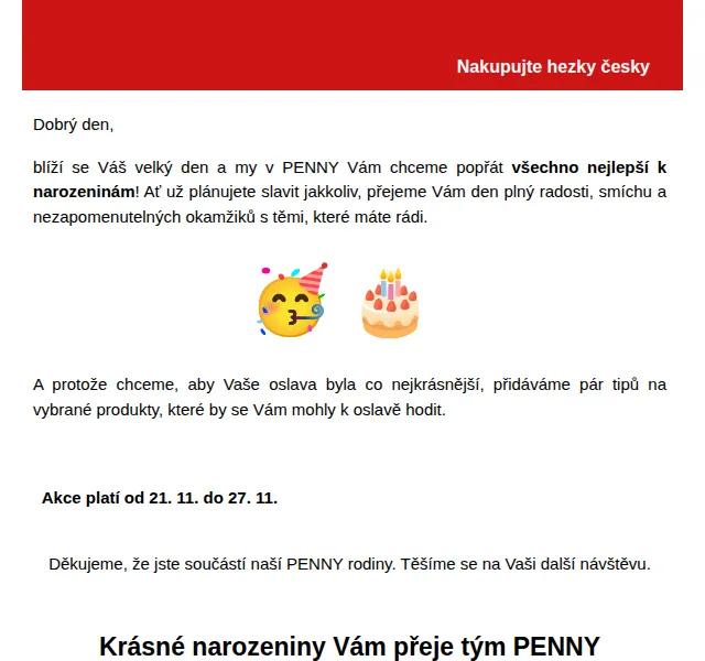 Penny: Narozeninový výprodej – červenec 2026 | Nuslet.cz