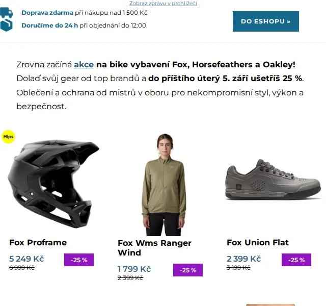 SNOWBOARD ZEZULA: -25 % na Fox, Horsefeathers, Oakley – červenec 2026 | Nuslet.cz