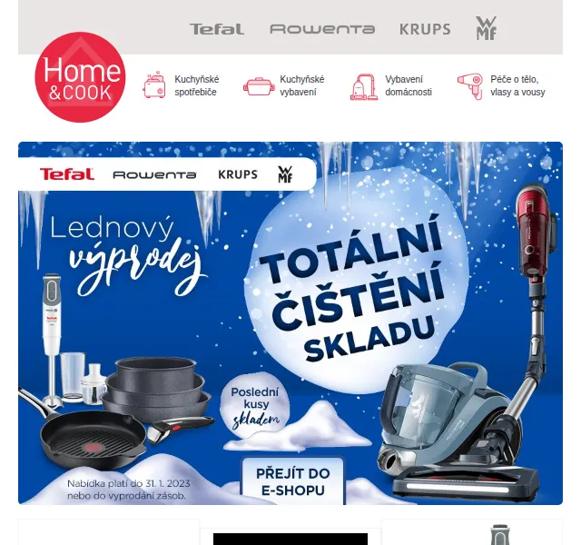 Home & Cook: Výprodej Tefal, Krups a Rowenta – červen 2026 | Nuslet.cz