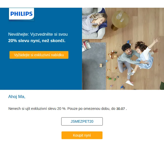 Philips: 20% sleva na domácí spotřebiče – červen 2026 | Nuslet.cz