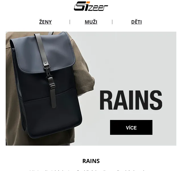 Sizeer: Nové batohy a tašky RAINS – srpen 2026