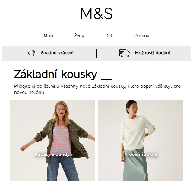 Marks and Spencer: Nové základní kousky sezóny – červen 2026 | Nuslet.cz