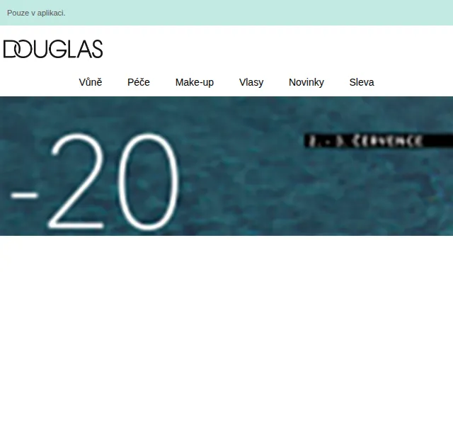 Douglas CZ: 20% sleva v aplikaci – červenec 2026 | Nuslet.cz