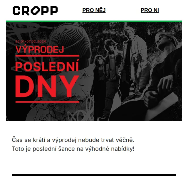 Cropp: Až -70 % ve výprodeji – červen 2026 | Nuslet.cz