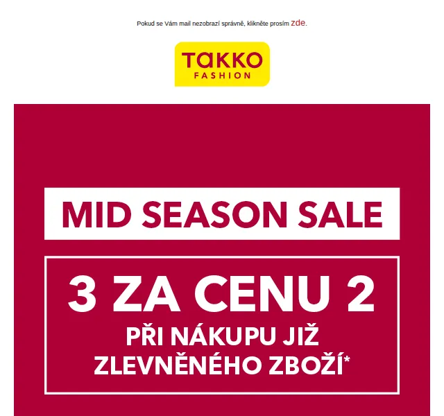 Takko Fashion: Kupte 3, zaplaťte 2 – červen 2026 | Nuslet.cz
