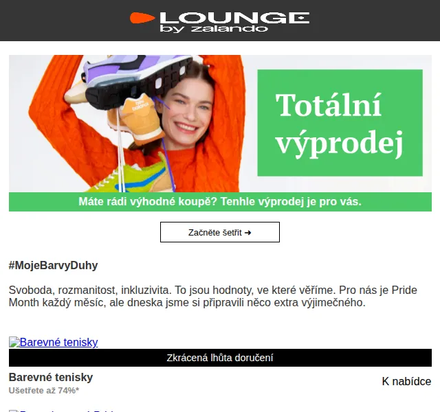 Lounge by Zalando: Výprodej k Pride Month – slevy až 75 % – červen 2026 | Nuslet.cz