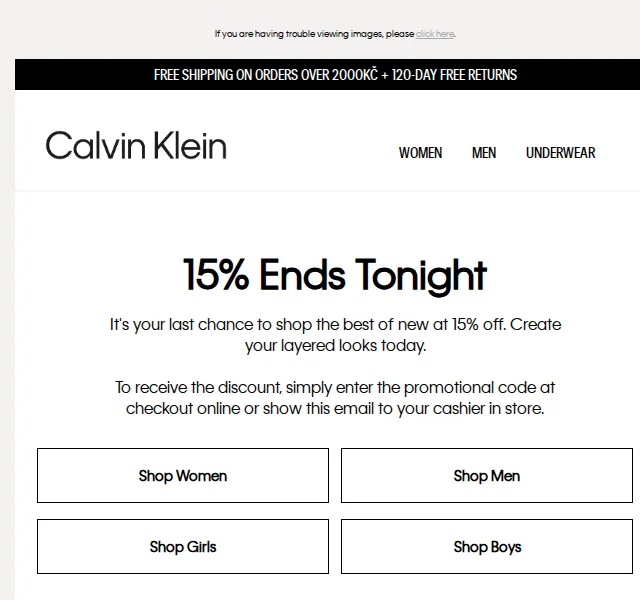 Calvin Klein: 15% sleva na novou kolekci – říjen 2022 | Nuslet.cz
