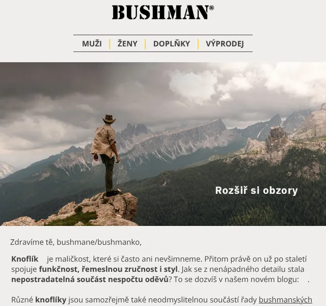 BUSHMAN: Letní sleva až 60 % – červenec 2026 | Nuslet.cz