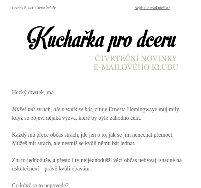 Florentýna – Kuchařka pro dceru: Crème brûlée recept – červen 2026 | Nuslet.cz