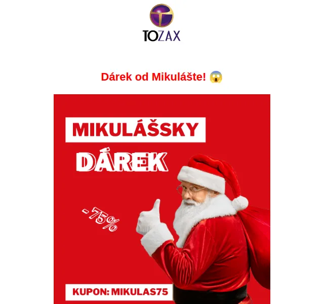 Tozax CZ: Mikulášská sleva až 75 % – červen 2026 | Nuslet.cz
