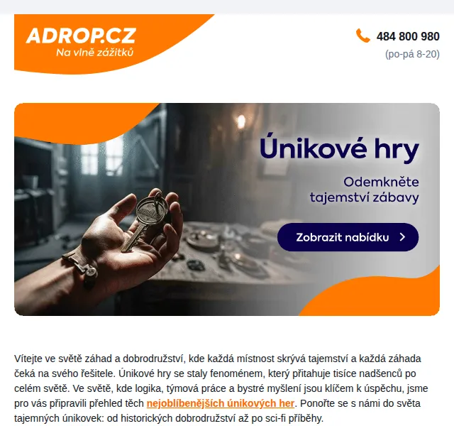 Adrop: Výběr únikových her – červen 2026 | Nuslet.cz
