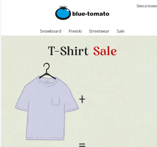 BLUE TOMATO: 2 trička za €40 – červen 2026 | Nuslet.cz