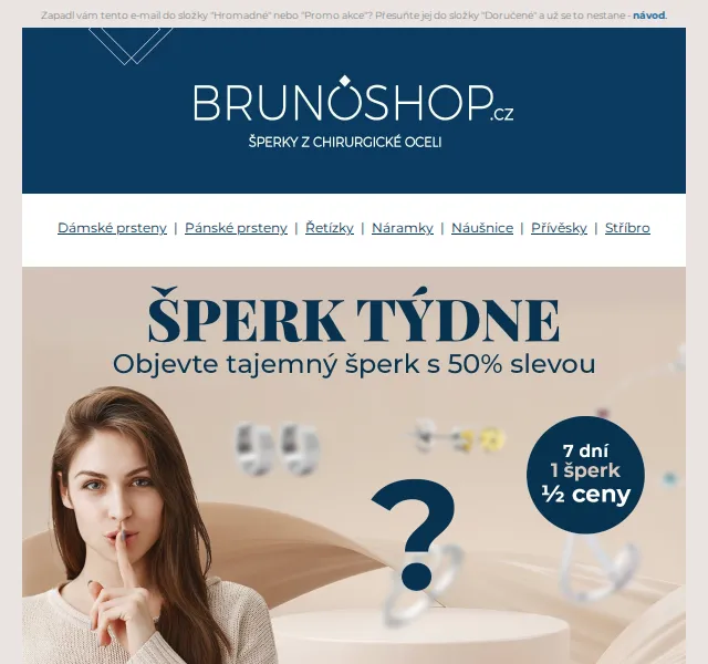 BRUNOshop: Šperk týdne s 50% slevou – červen 2026 | Nuslet.cz