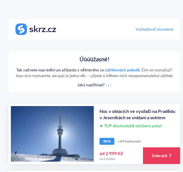 Vánoce na Skrz: Zážitkové pobyty – červen 2026 | Nuslet.cz