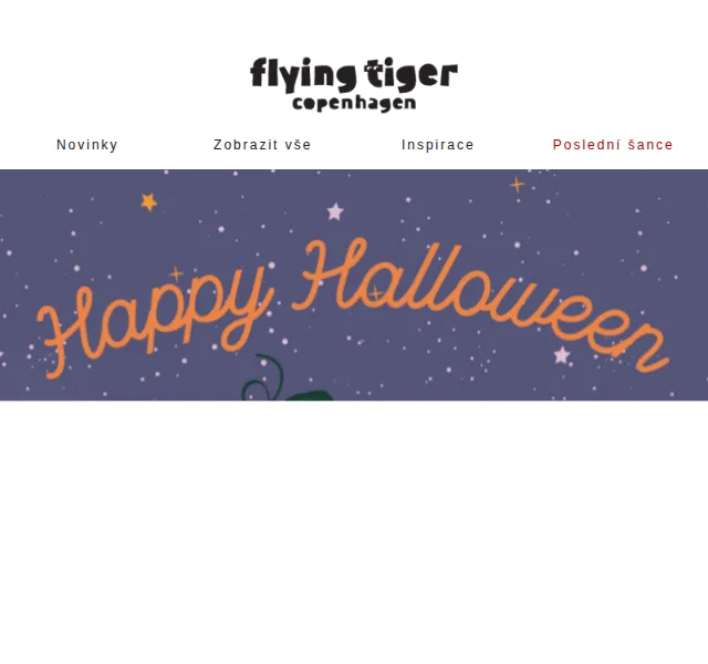 Flying Tiger Copenhagen: Halloween sleva až 50 % – červen 2026 | Nuslet.cz