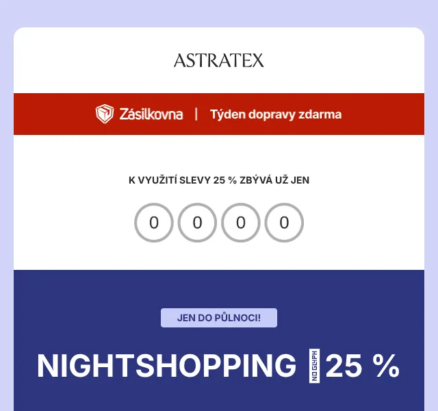 Astratex.cz: sleva 25 % – květen 2026 | Nuslet.cz