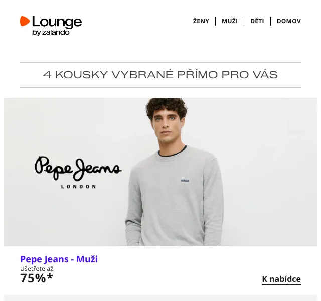Lounge by Zalando: Pepe Jeans, Columbia až 75 % – září