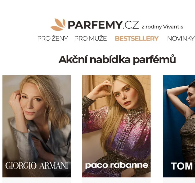 Parfemy.cz: Parfémy Tom Ford, Armani a Paco Rabanne – červen 2026 | Nuslet.cz