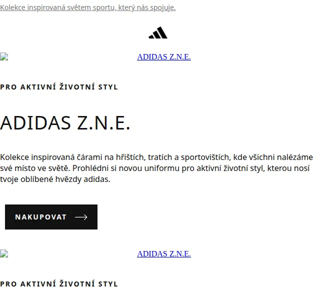 Adidas: Nová kolekce Z.N.E. – červenec 2026 | Nuslet.cz