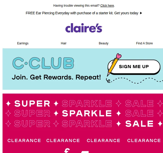 Claire's: nehty a laky za 1 € – akce červen 2026 | Nuslet.cz