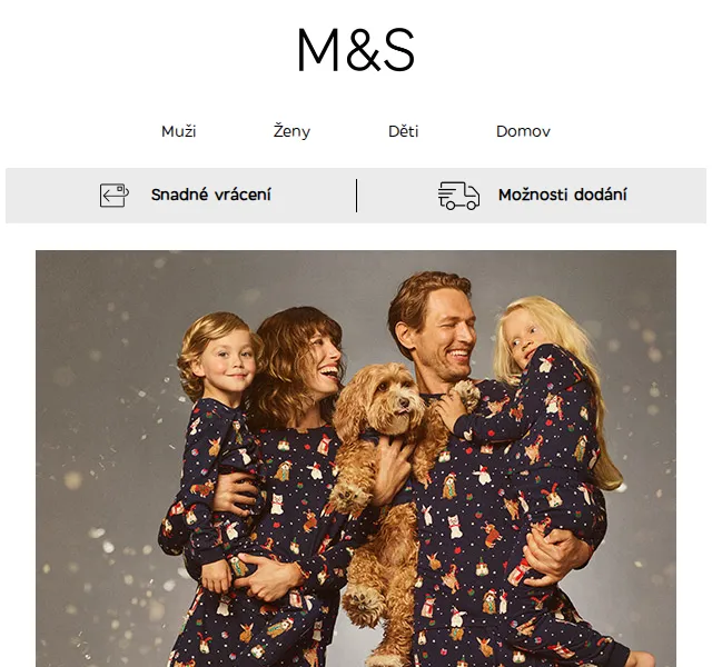 Marks and Spencer: Vánoční noční prádlo pro celou rodinu – červen 2026 | Nuslet.cz