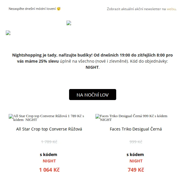 UrbanStore: Noční nákupy s 25% slevou – červen 2026 | Nuslet.cz