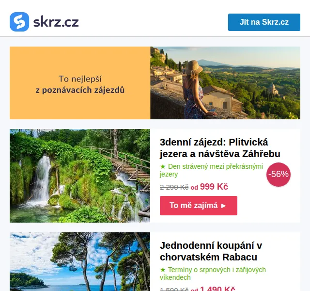 Skrz: Výlet na Plitvice od 549 Kč – červen 2026 | Nuslet.cz