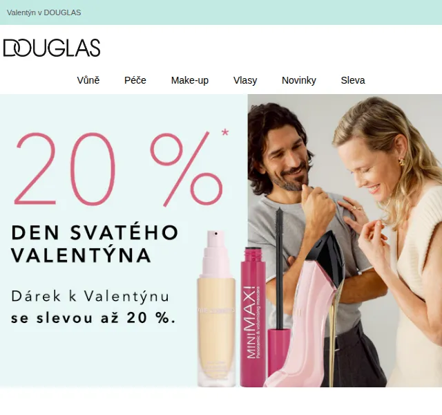 Douglas CZ: Sleva až 20 % na Valentýna – červen 2026 | Nuslet.cz
