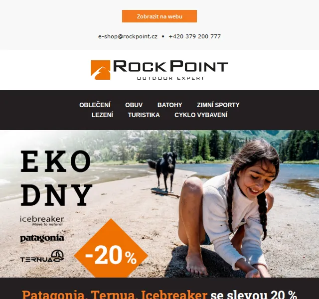 Rock Point: Patagonia, Ternua, Icebreaker se slevou 20 % – květen 2022 | Nuslet.cz
