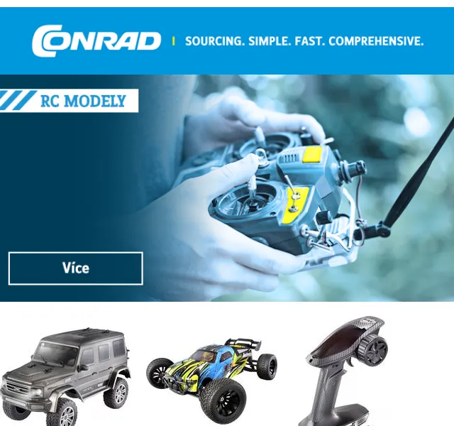 Conrad Electronic: RC modely, drony, nářadí a mikroskopy – červen 2026 | Nuslet.cz