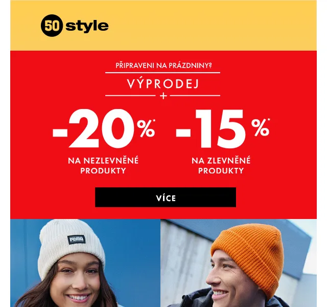 50style: Výprodej se slevami až 20 % – červen 2026 | Nuslet.cz