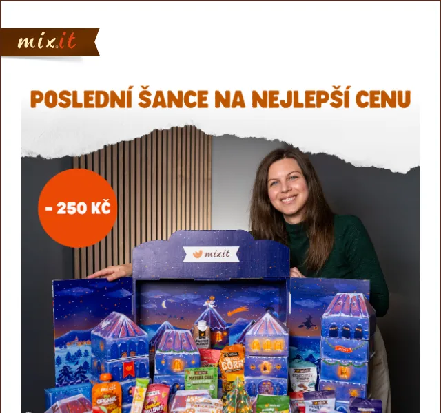 Mixit: Adventní kalendáře se slevou 250 Kč – září 2026