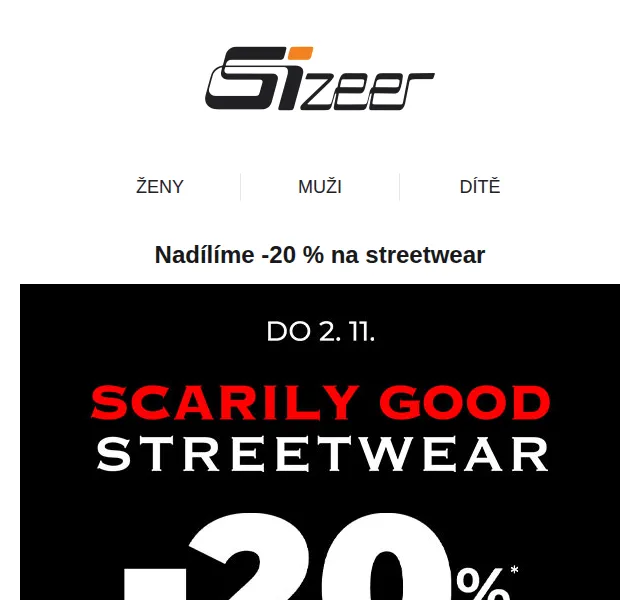 Sizeer: -20 % na streetwear – červen 2026 | Nuslet.cz