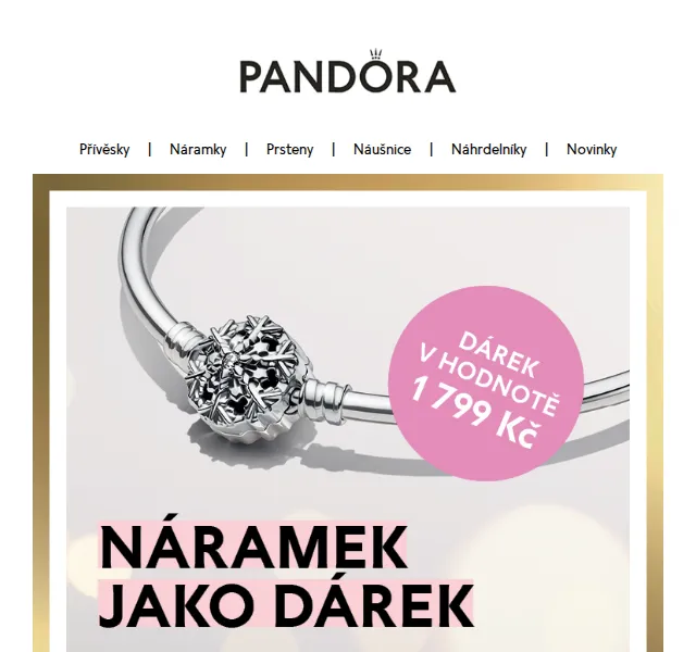 Pandora: Náramek zdarma k nákupu od 2549 Kč – červen 2026 | Nuslet.cz