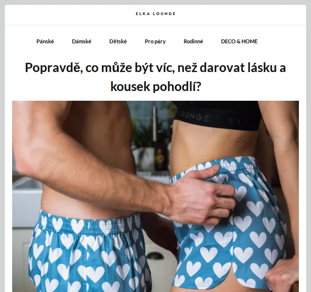 ELKA LOUNGE: Valentýnské trenýrky se slevou – červen 2026 | Nuslet.cz