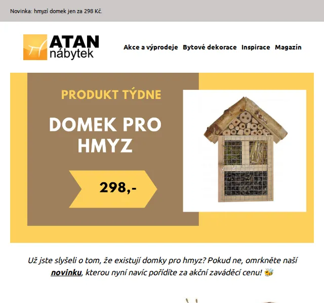 ATAN nábytek: Hmyzí domek za 298 Kč – červen 2026 | Nuslet.cz