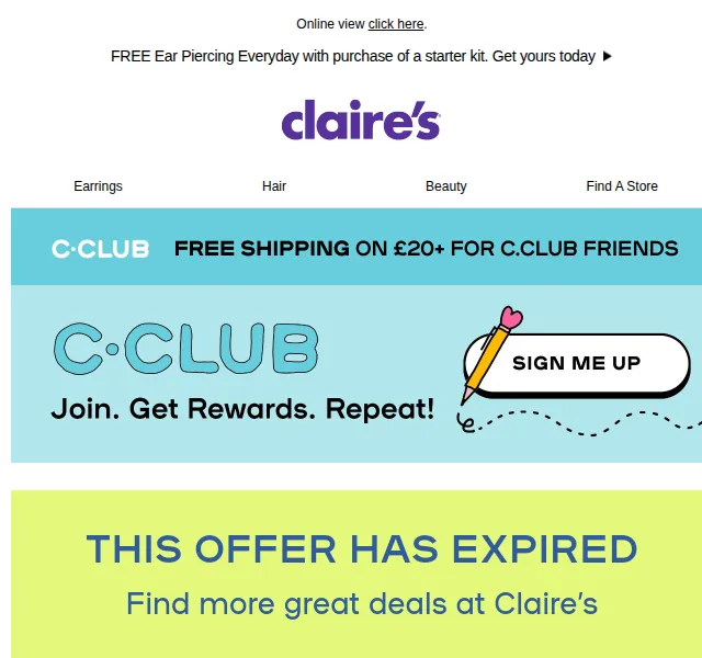 Claire's: BOGO 50% na plyšové hračky – červen 2026 | Nuslet.cz