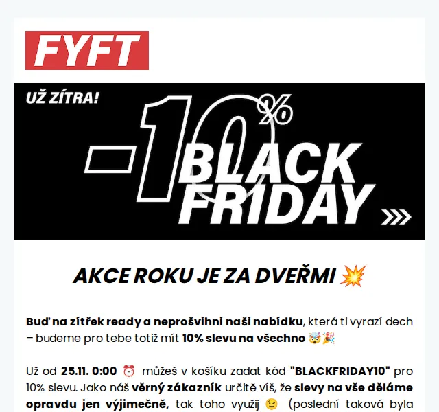 Zuzka | FYFT.cz: 10% sleva na vše – Black Friday – listopad 2026 | Nuslet.cz