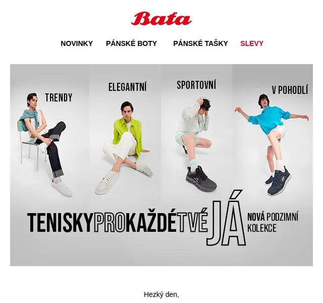 Baťa: Nová kolekce tenisek s 10% slevou – červen 2026 | Nuslet.cz
